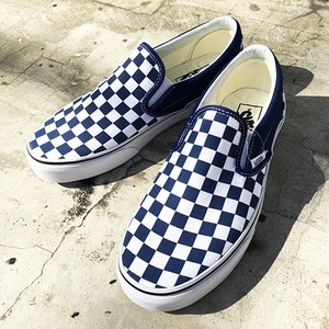 VANS/バンズ Classic Slip-on （Checkerboard）Estate Blu