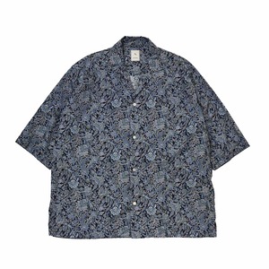 CTTN PAISLEY H/S SHIRT / 綿ペイズリーハーフスリーブシャツ (NAVY)