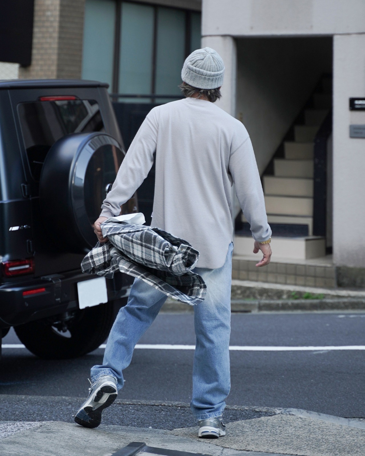 【#Re:room】ONE POINT WAFFLE LONG SLEEVE［REC864］