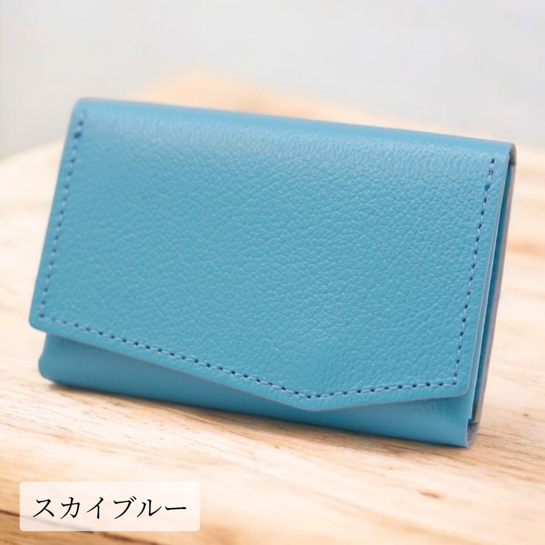 Ex-Tone】小さい財布 カードサイズ 極小ミニ財布 お札を折らずに入る