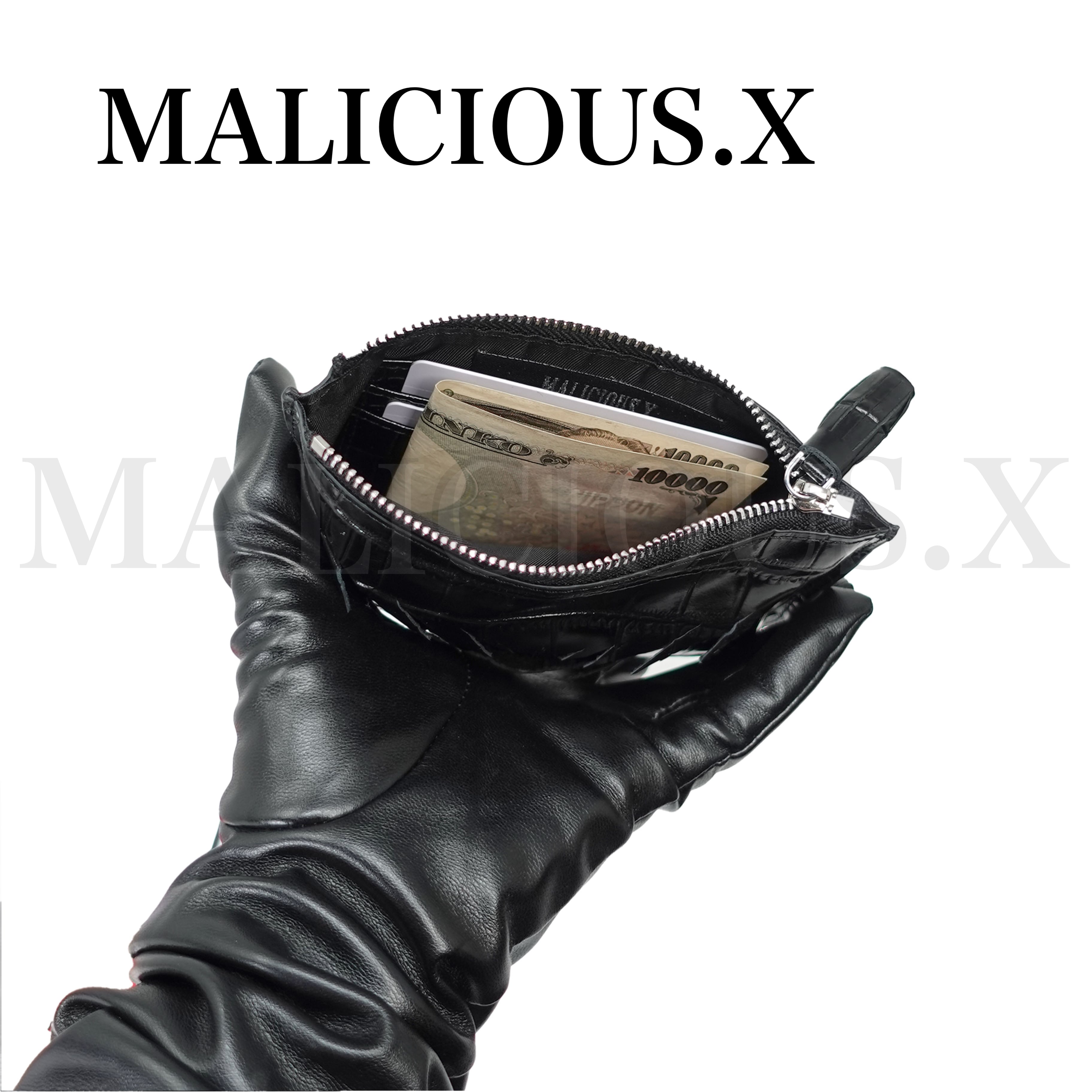 BLACK】Cat fang Croc Zip Case(Black) | MALICIOUS.X