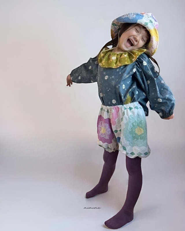 《即納》Nellie Soo / Vintage quilt bubble shorts 002 (2-4Y)