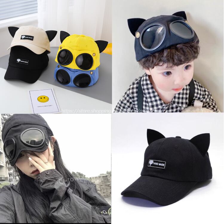キャップ メガネ 猫耳 韓国版 今季大人気 クマ 帽子 子供 レディース カジュアル お出かけ キュート 秋冬 子供服 女の子 人気 韓国子供服 男の子 Q Toworld キュートワールド 子供服