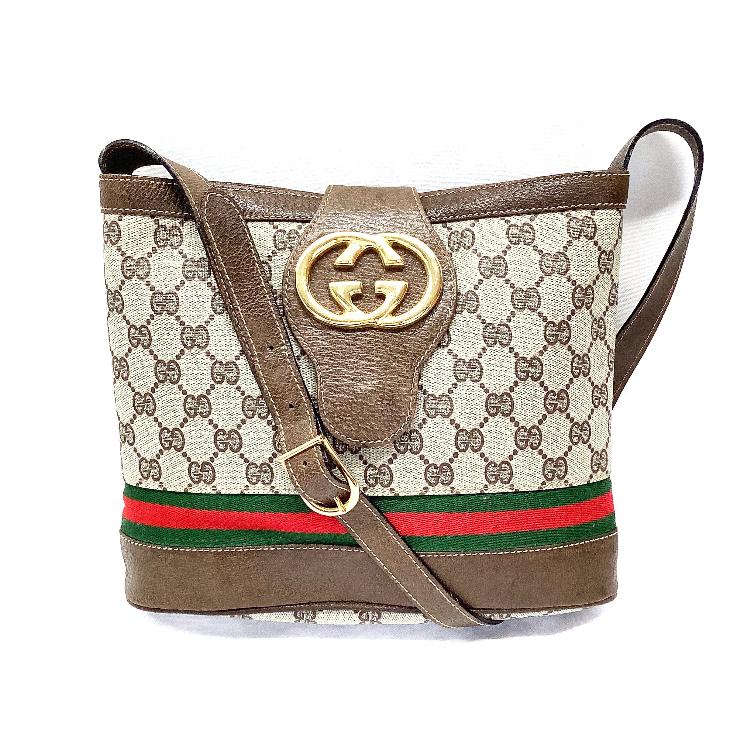 OLD GUCCI GG柄 シェリーライン ショルダーバッグ / グッチ オールドグッチ （2052）