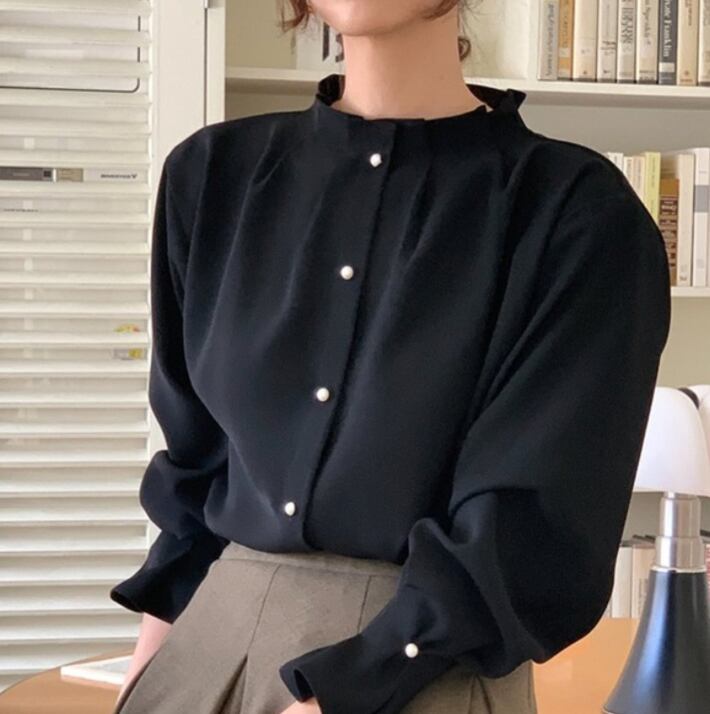 French pearl button shirt