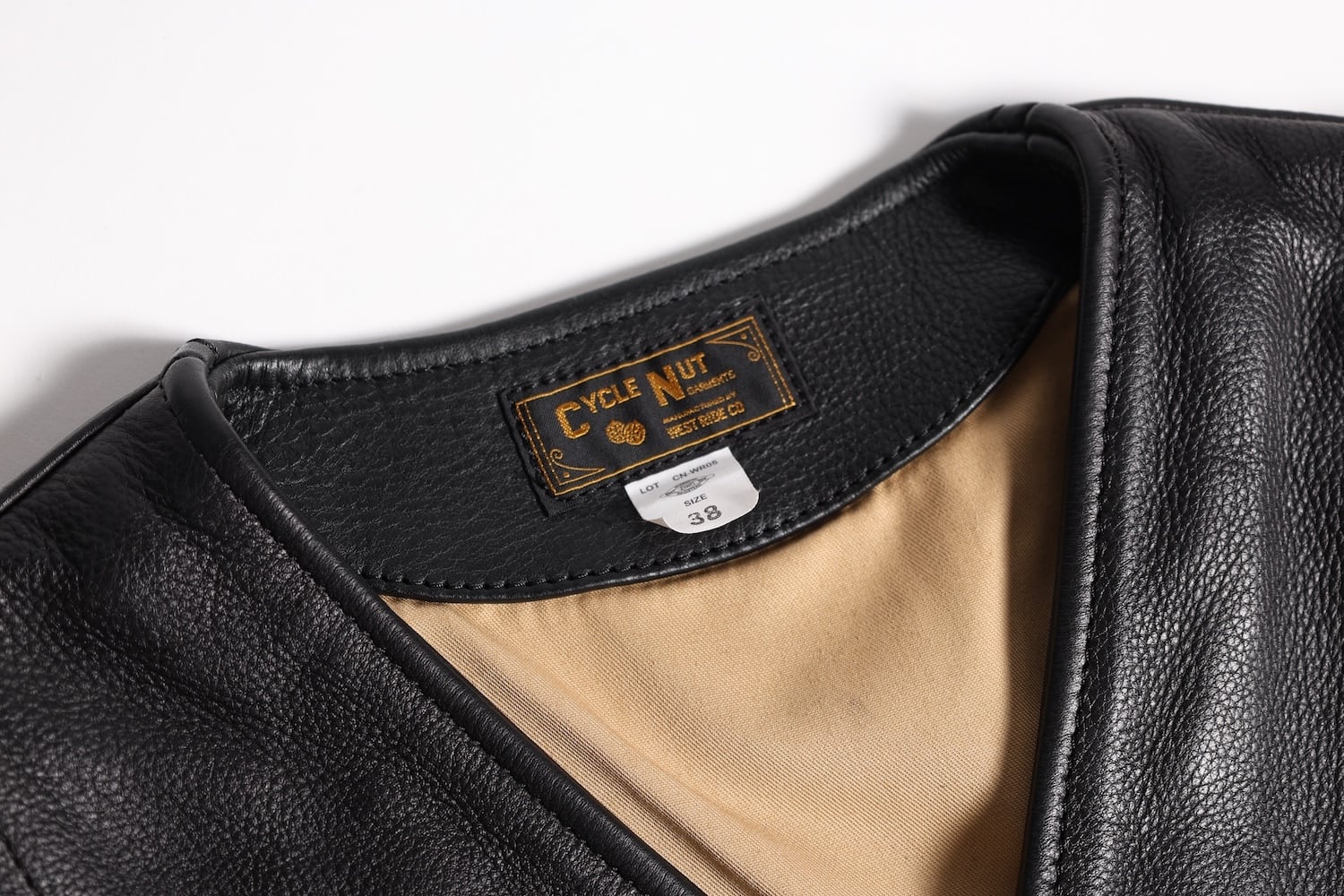 レザーベスト 革ベスト 本革 WALDES 7連鎖チェーンジッパー CYCLE NUT