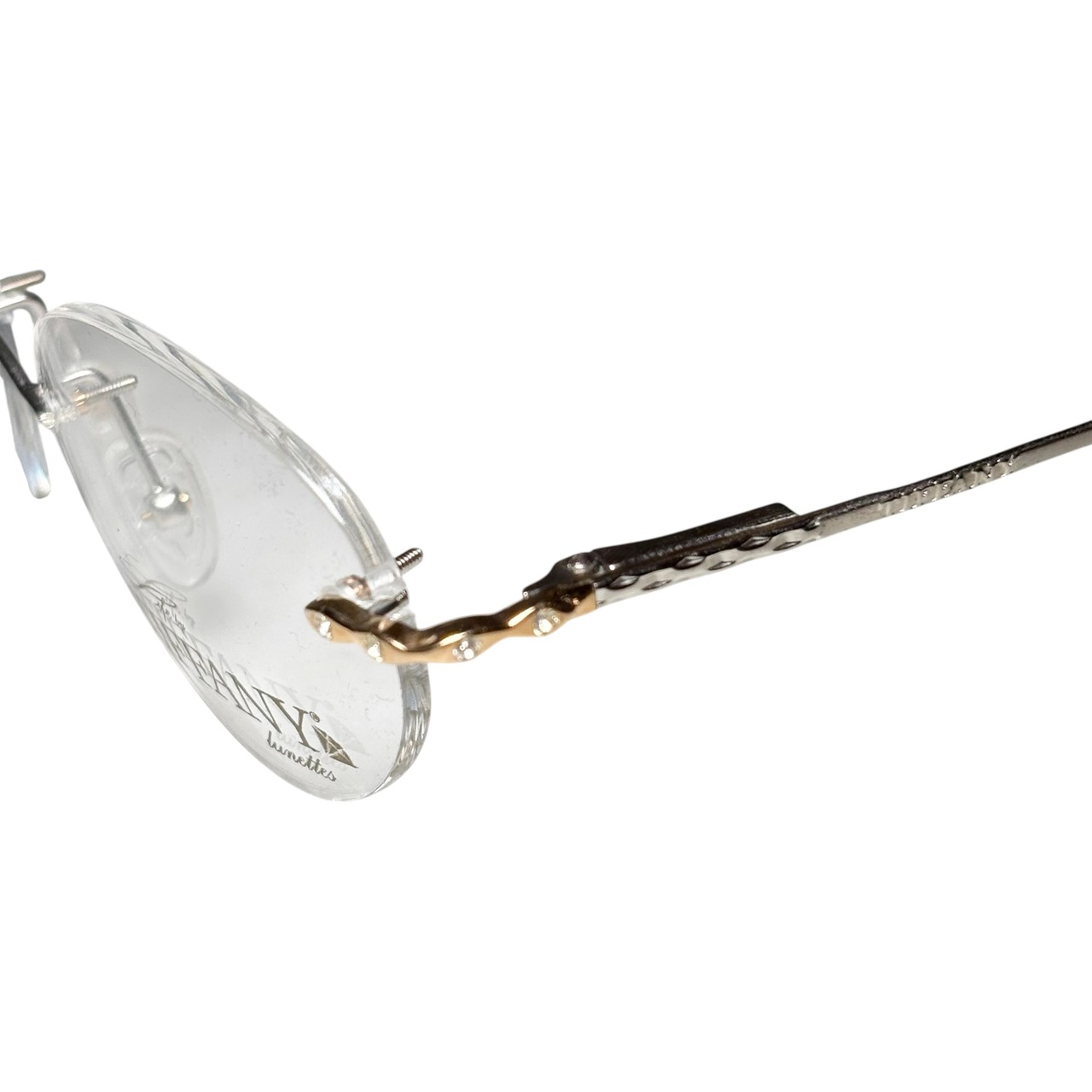 (nos) vintage TIFFANY LUNETTES platinum plated combi color glasses “T660”