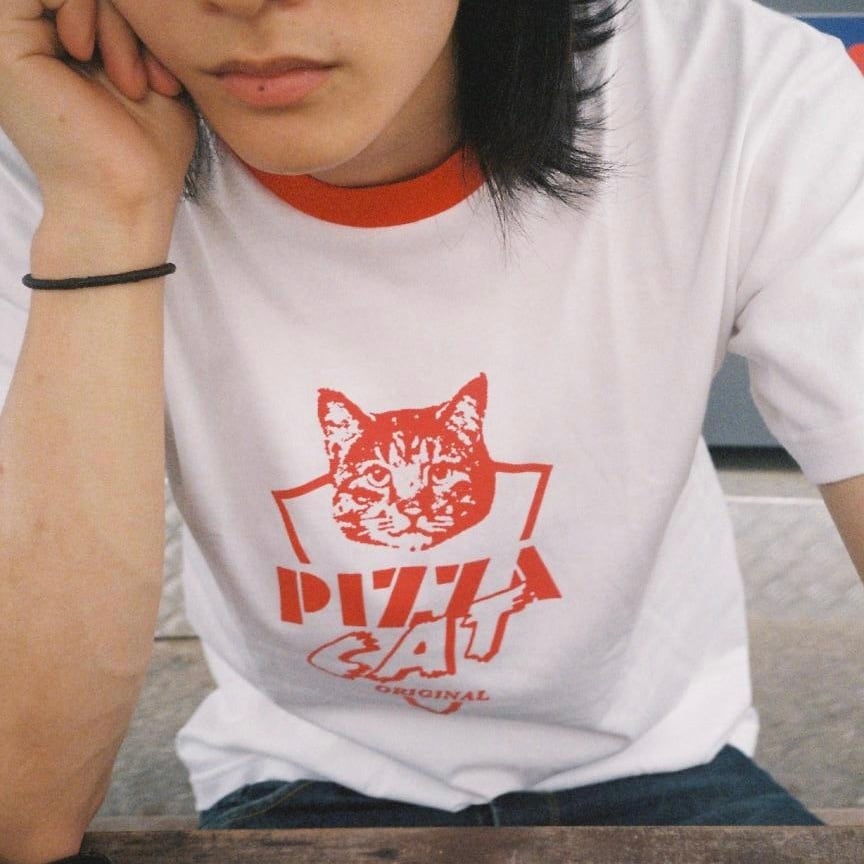 PIZZA CAT RINGER T-SHIRTS | AKISHIKA design T-SHIRTS SHOP