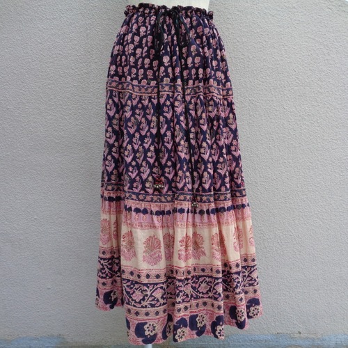 Vintage indian cotton skirt / ヴィンテージ インド綿 スカート