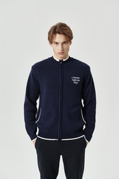 GOXO ゴーエックスオー ニットジップアップ ネイビー