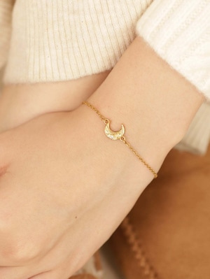 316L hawaiian zirconia moon bracelet #b05