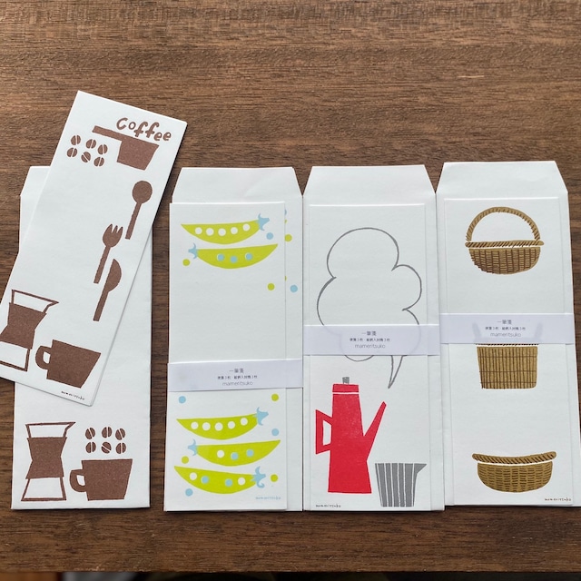 mameritsuko 一筆箋と封筒　〈一筆箋3・封筒3〉