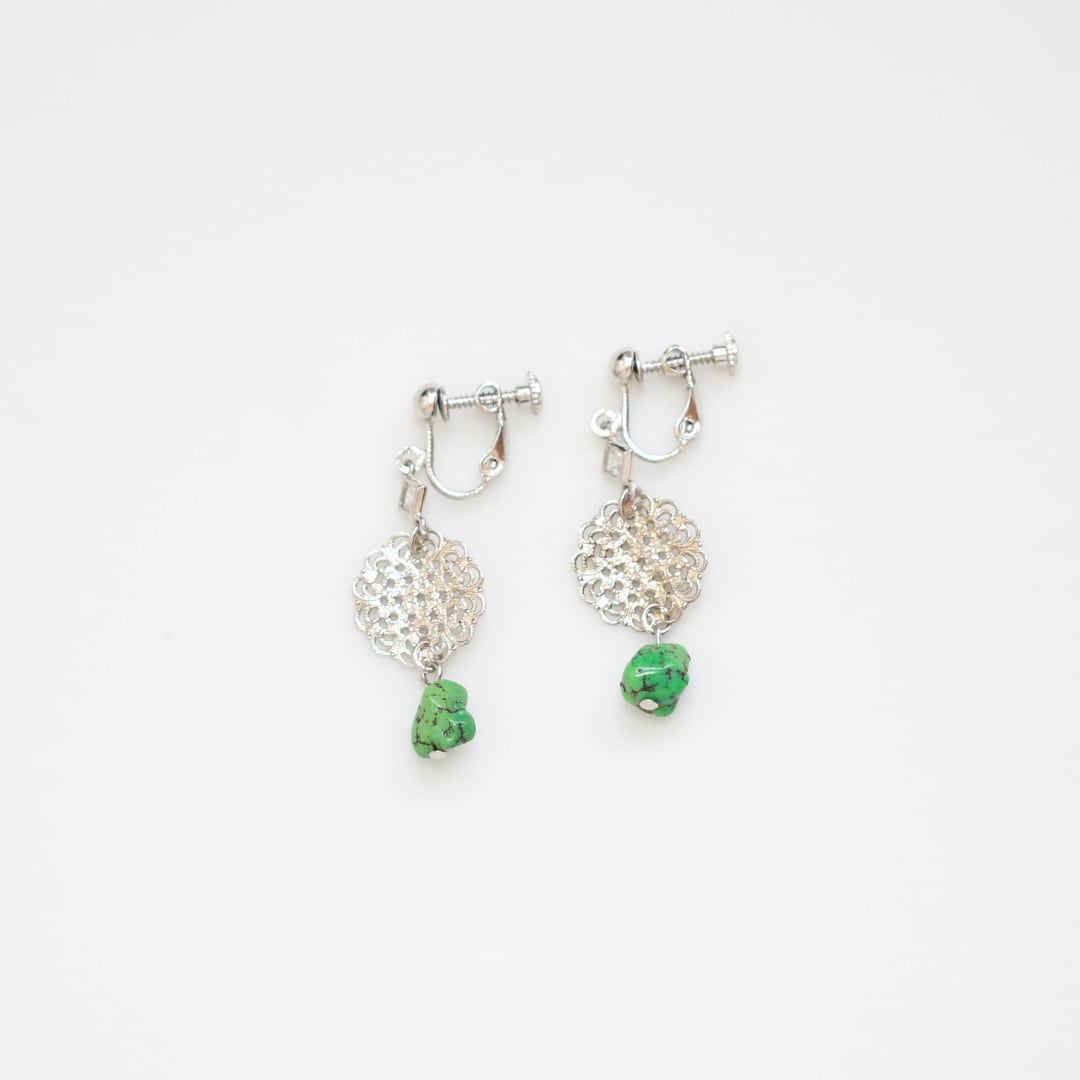 つぶつぶイヤリング グリーン green turquoise ピアス＆イヤリング mm1256 | 【MeiNu（メイニュウ