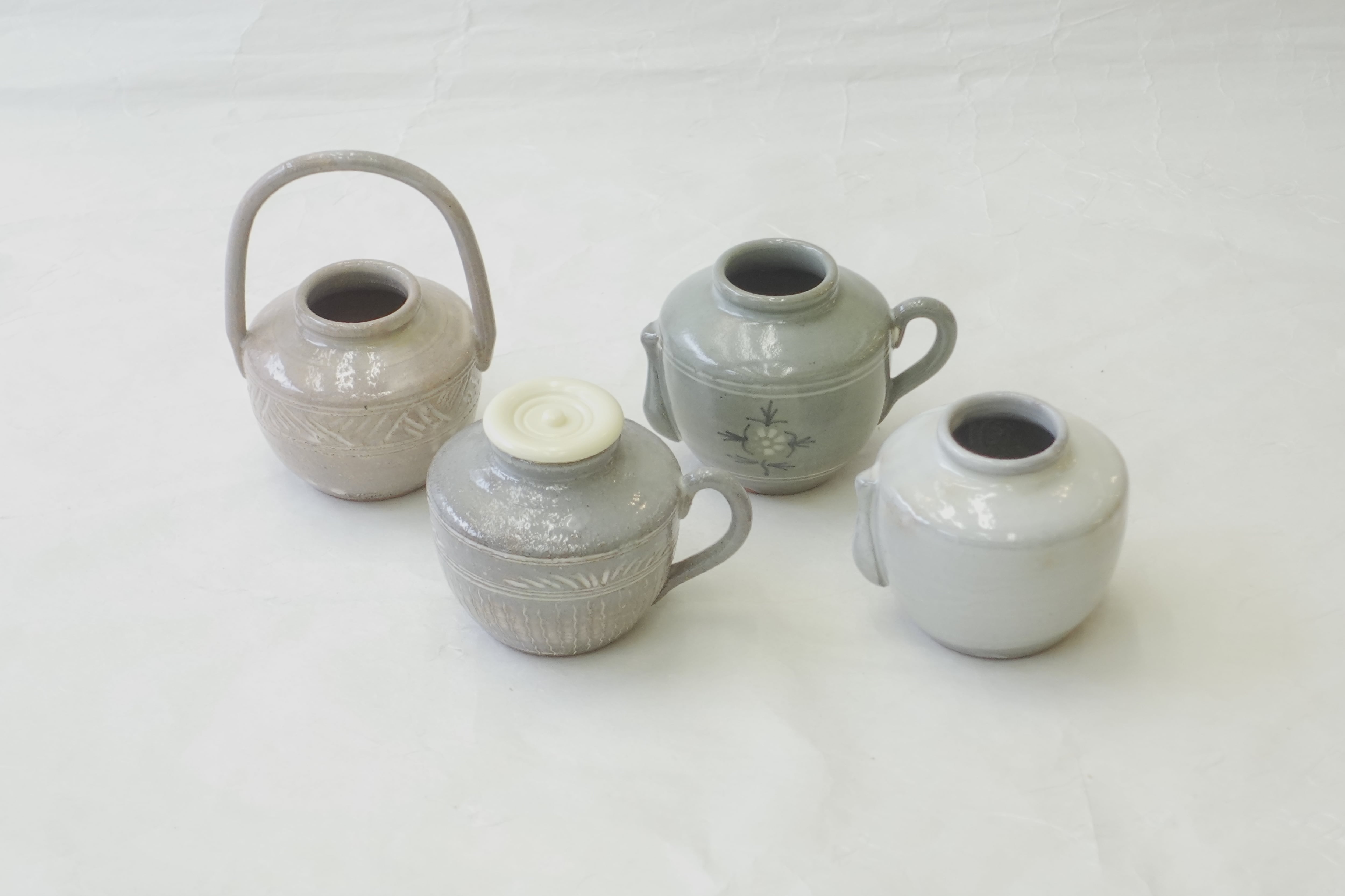 清水焼 水出宋絢（みずいでそうけい）作 色変わり 四滴（してき）茶入