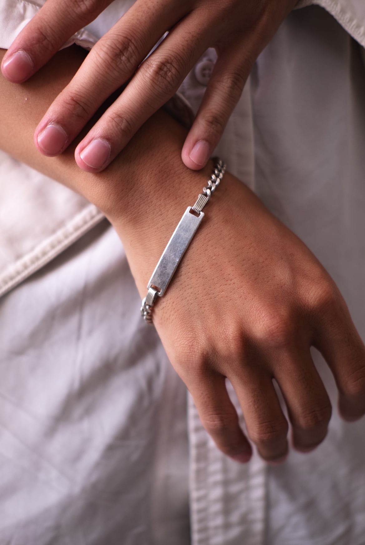 アクセサリー vintage silver925 bracelet Italian Vintage Silver925 Classic ID Bracelet | recollection