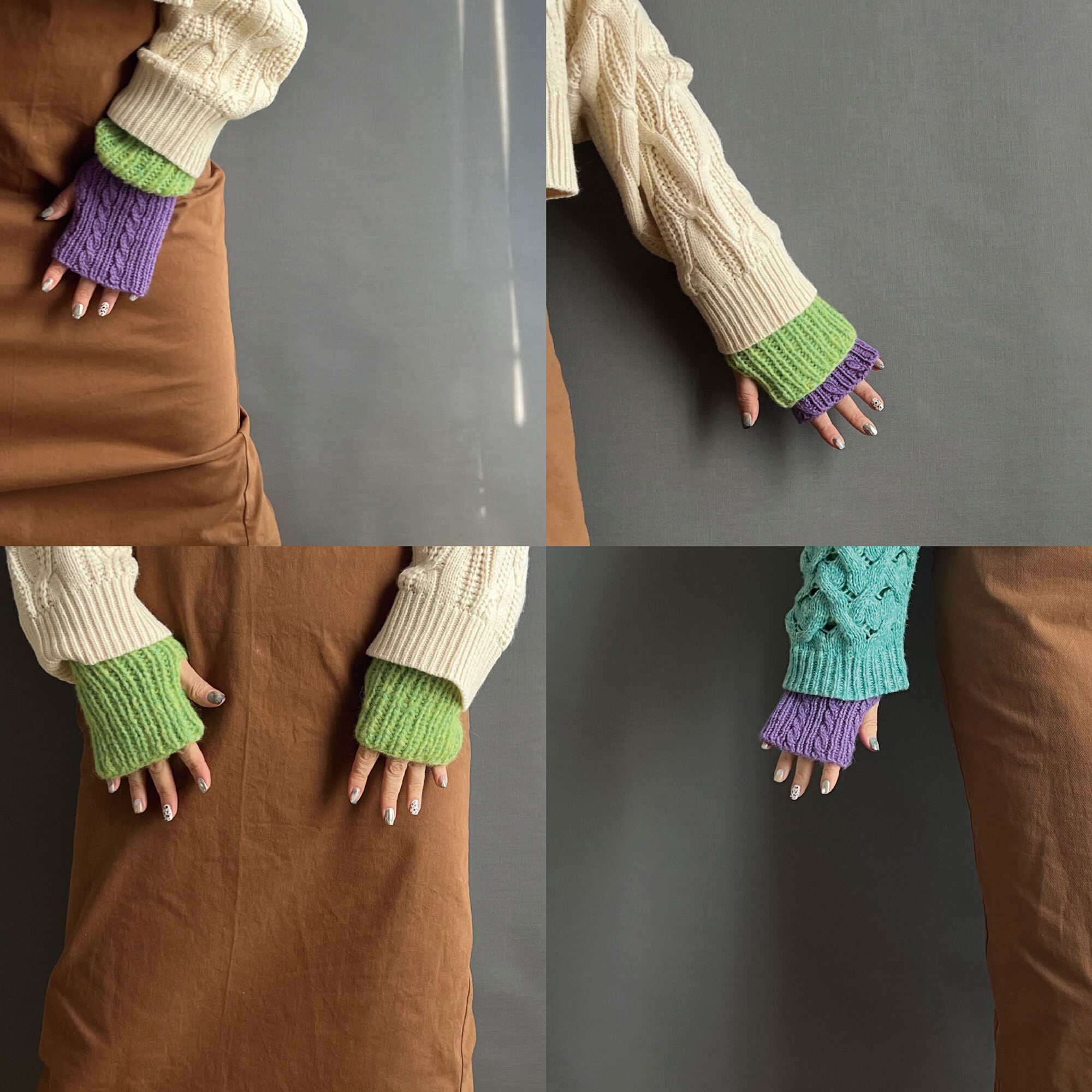 手編みキット】 3Wayアームウォーマー (glittknit-16) -glitt 手編みキット】 3Wayアームウォーマー (glittknit-16) -glitt