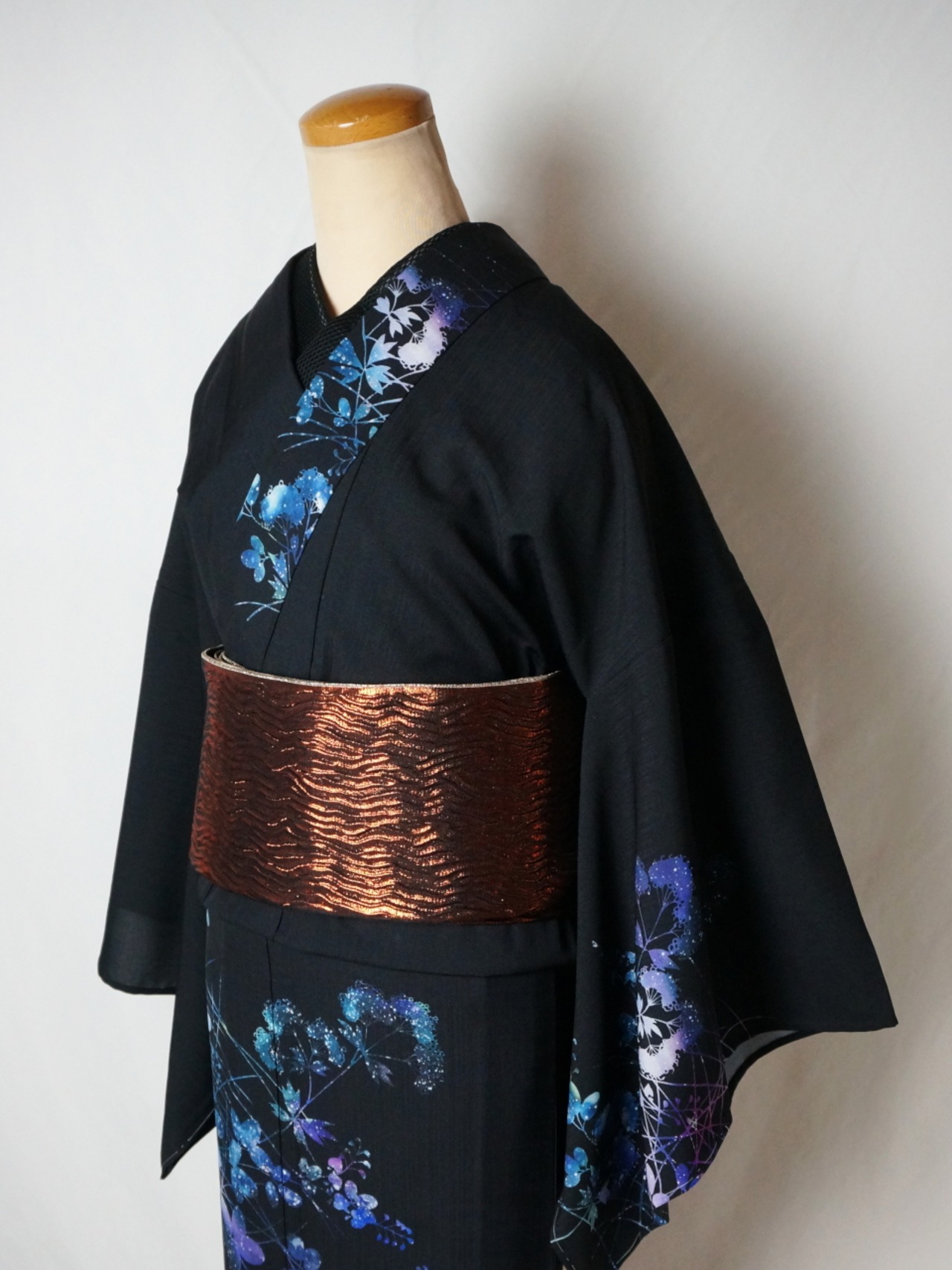 【受注商品】RumiRockセオαゆかた「金魚に萩」　[A1654]