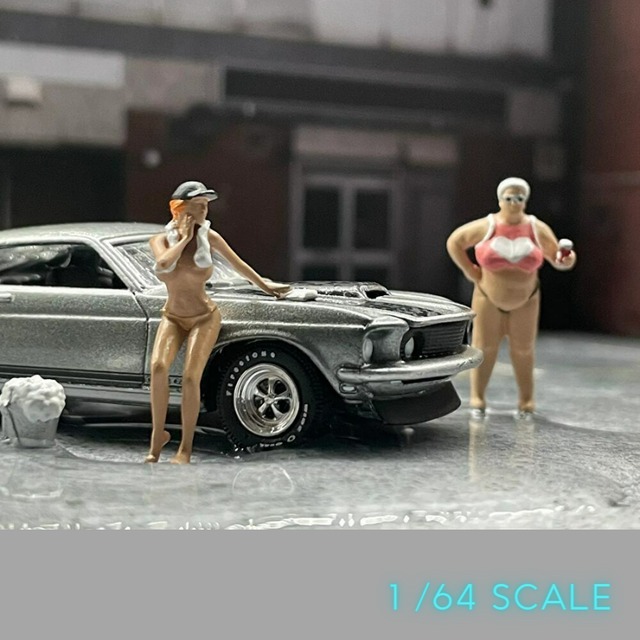 DIORAMA FIGURE Sexy Bikini Car Wash 1/64