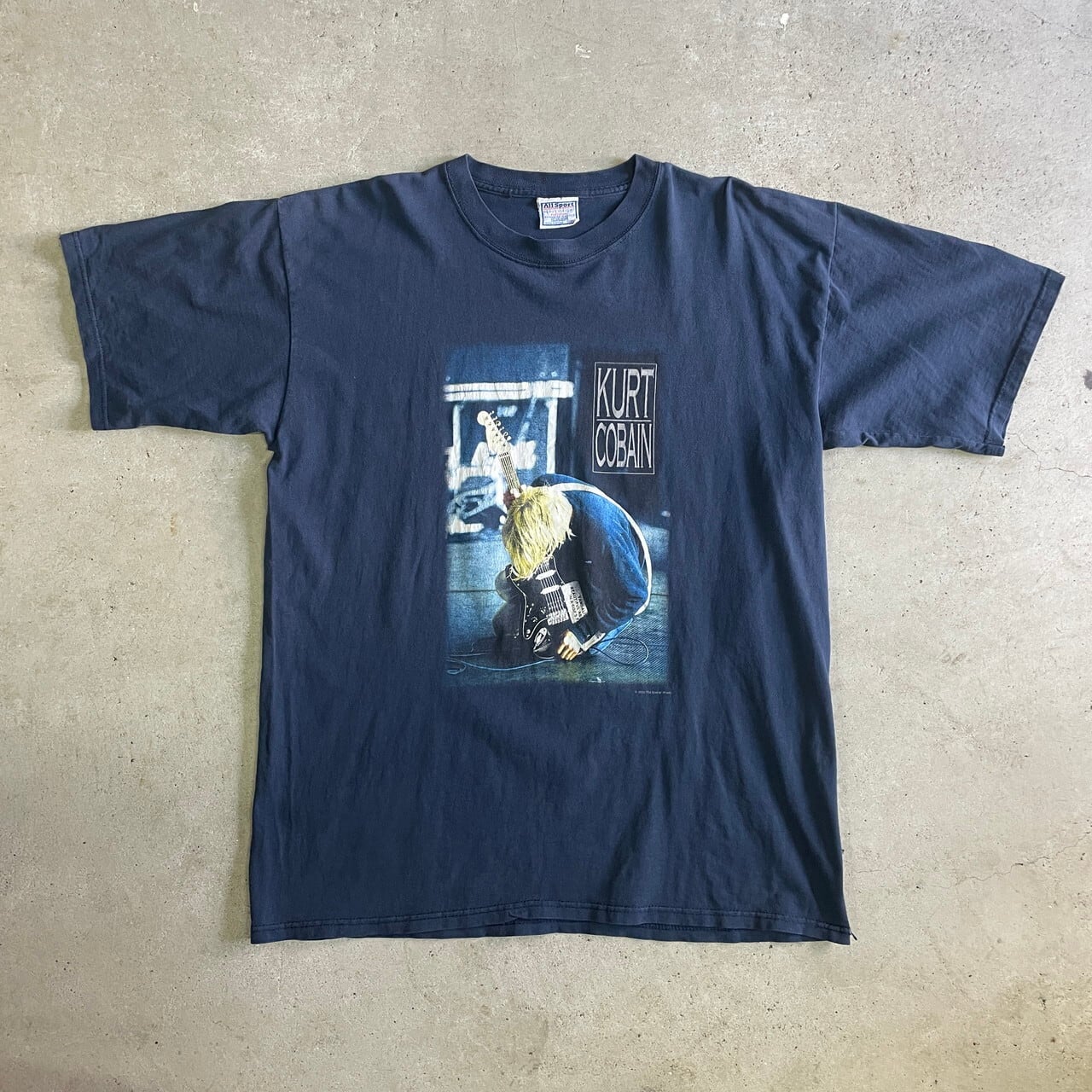 00年代 NIRVANA KURT COBAIN バンドTシャツ メンズXL 古着 ニルヴァーナ カートコバーン 00s ビンテージ ヴィンテージ  2000 フロントプリント ネイビー 紺色【Tシャツ】 | cave 古着屋【公式】古着通販サイト