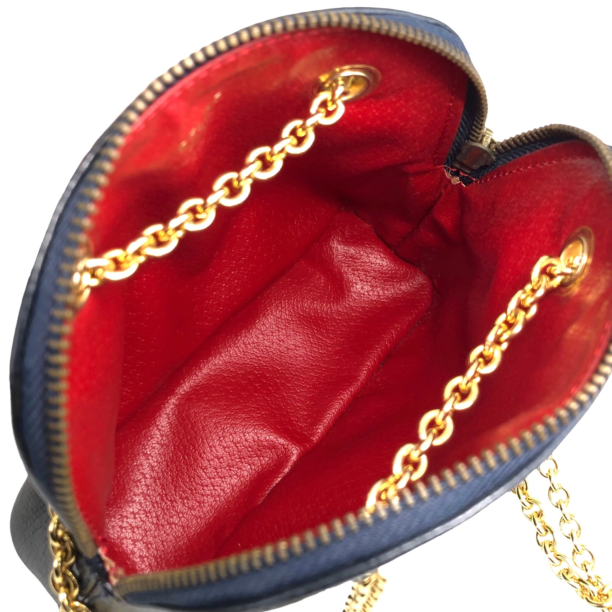 CELINE セリーヌ ショルダーバッグ ネイビー レザー ミニバッグ