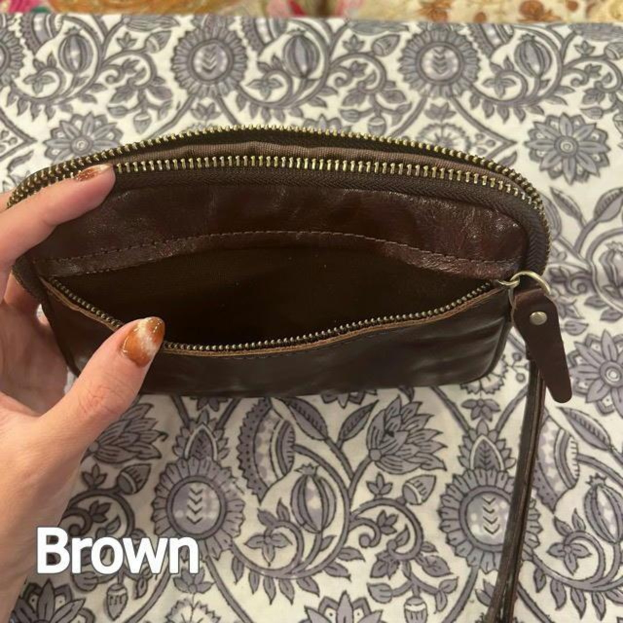 TOPANGA Accessory　Leather pouch with pockets 2Color　ポケット付きレザーポーチ　ブラック　ブラウン　ポーチ　ウォレット　ギフト　プレゼント