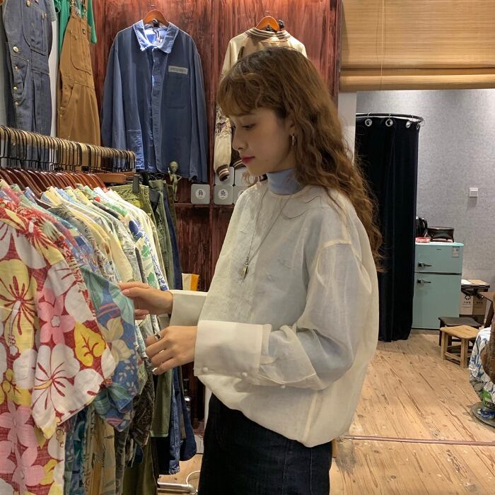 シャツ レディースルーズスプリングジャケット ロング 春物 モンロー53179997439