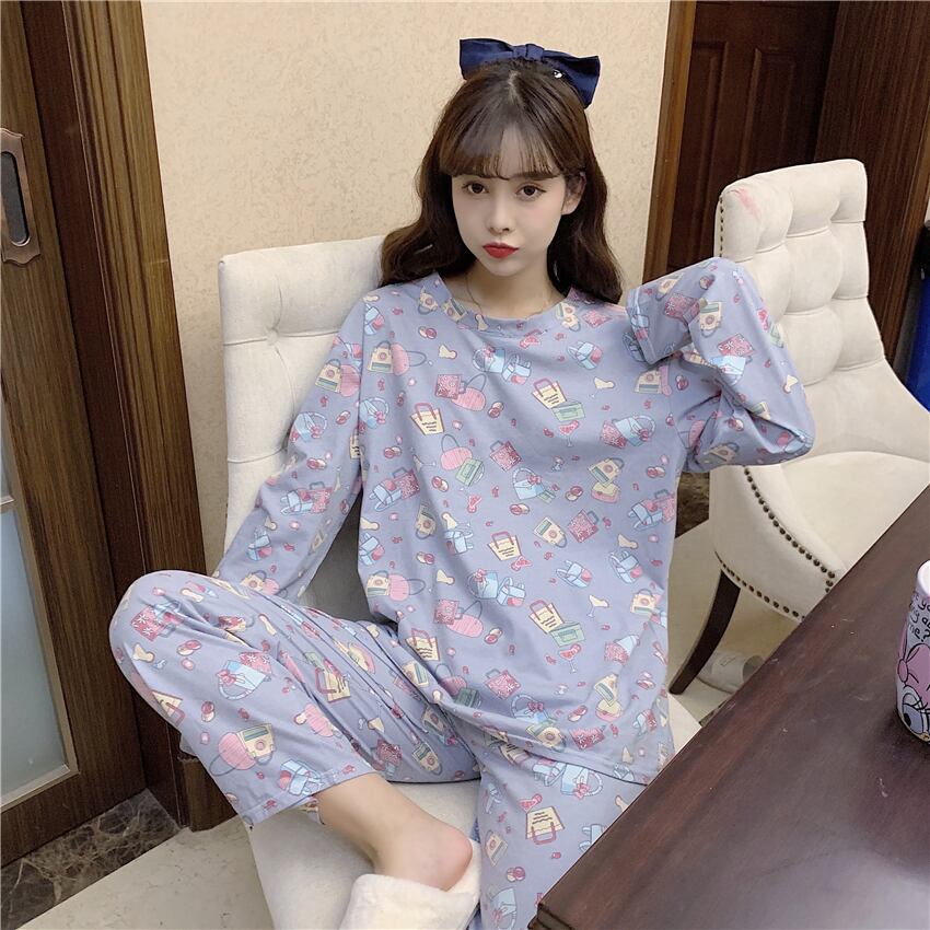 オータムプリント長袖スリーブラウンドネックカジュアル ロング 秋物 Oネック YY-ファッション58390156826