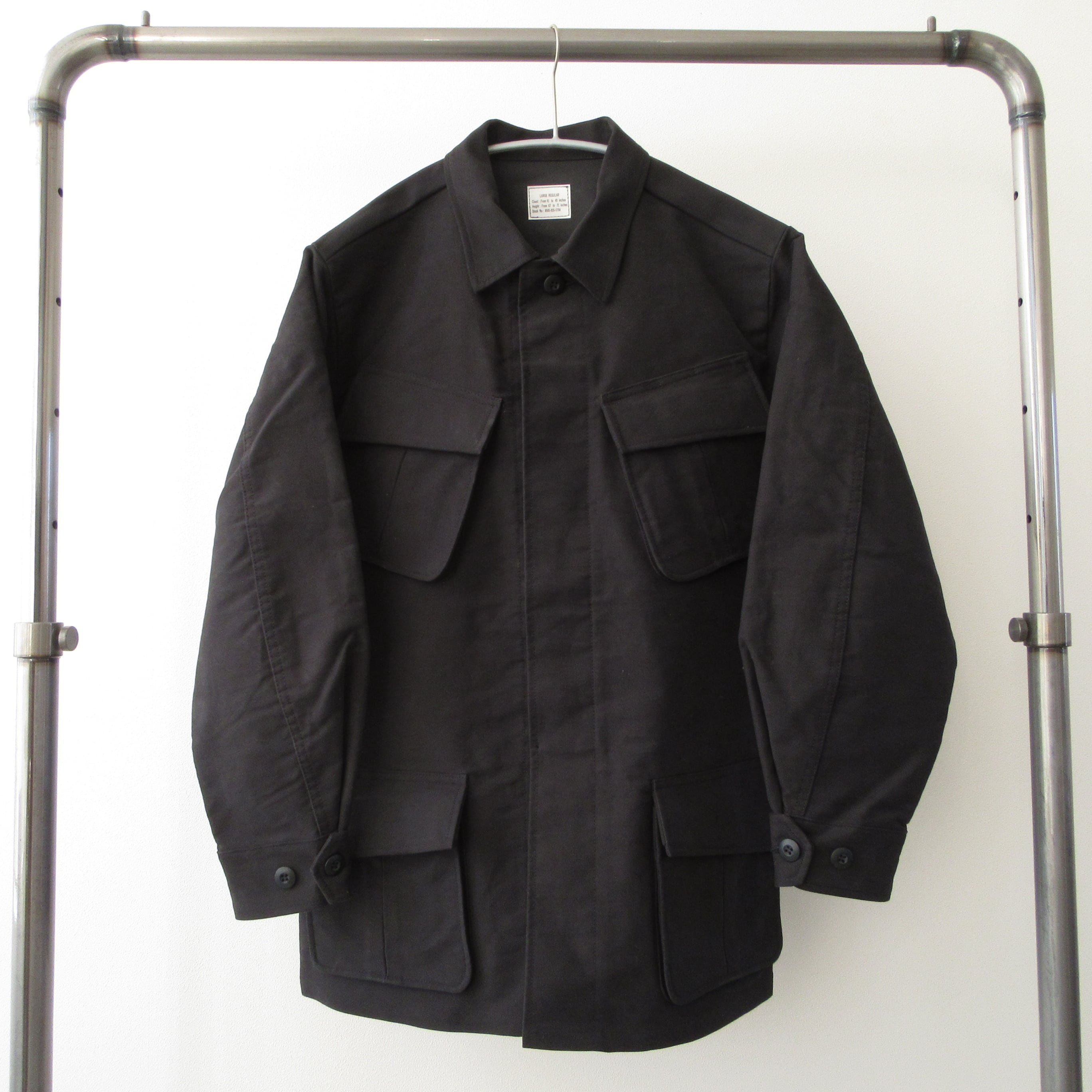 enセレクト モールスキンファティーグジャケット ブラック