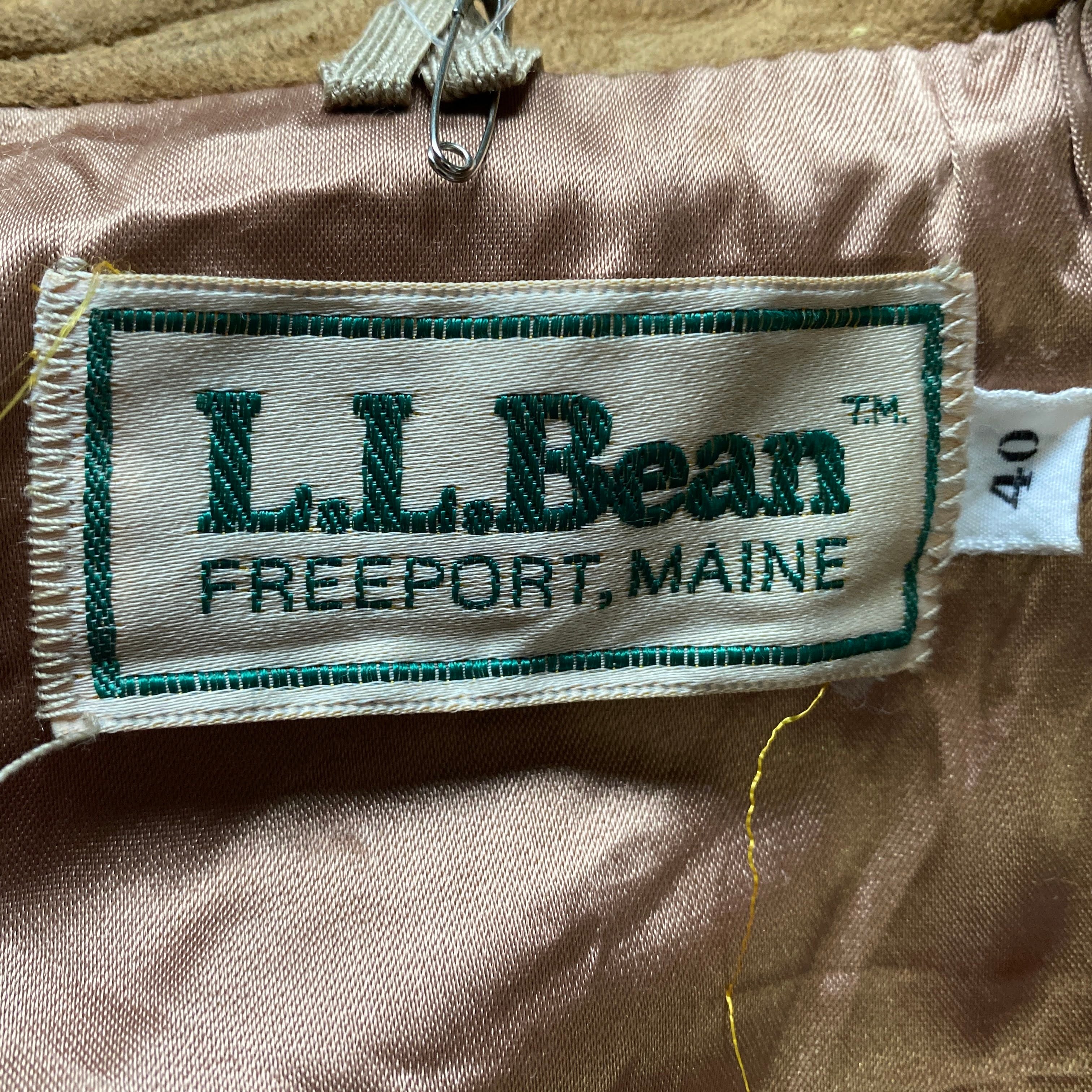 70年代 USA製 L.L.Bean エルエルビーン ディアスキン スエードレザー