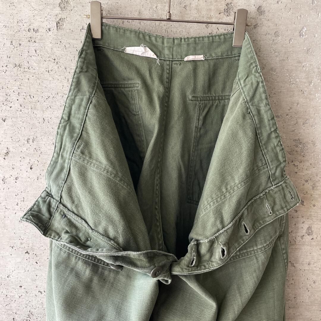 GD422 US ARMY 米軍 アメリカ軍 60s ベイカーパンツ OG107 US ARMY UTILITY TROUSERS OG-107 1960s W32 L33 MIL24042