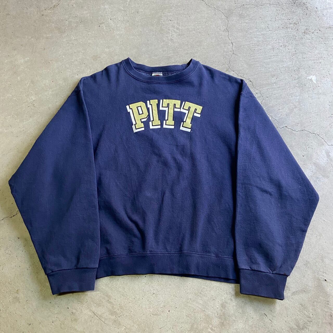 【1993年US製】アメコミ PITT ピット スウェット スポーン ビンテージ 90年代 PITT カレッジロゴ プリント スウェットシャツ メンズXL 古着
