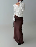 【新作5%OFF・3日間】Side-Shirring Stretch Skirt_3colors