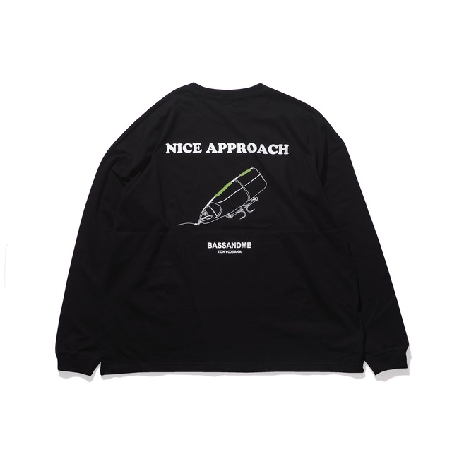 bassandme 5.6oz BIG L/S "NICE APPROACH" TYPE-COTTON-WIDE-BLACK