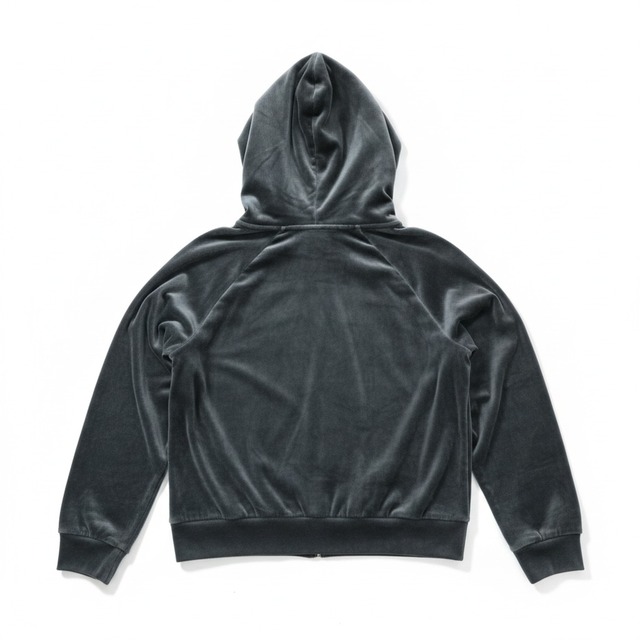 Velour Zip-Up Hoodie