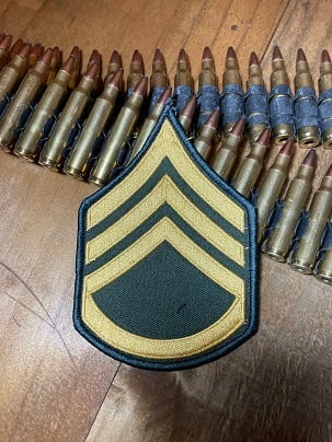 ミリタリー ワッペン パッチ U.S.Army アメリカ陸軍 2等軍曹 袖章 階級章 PM1006