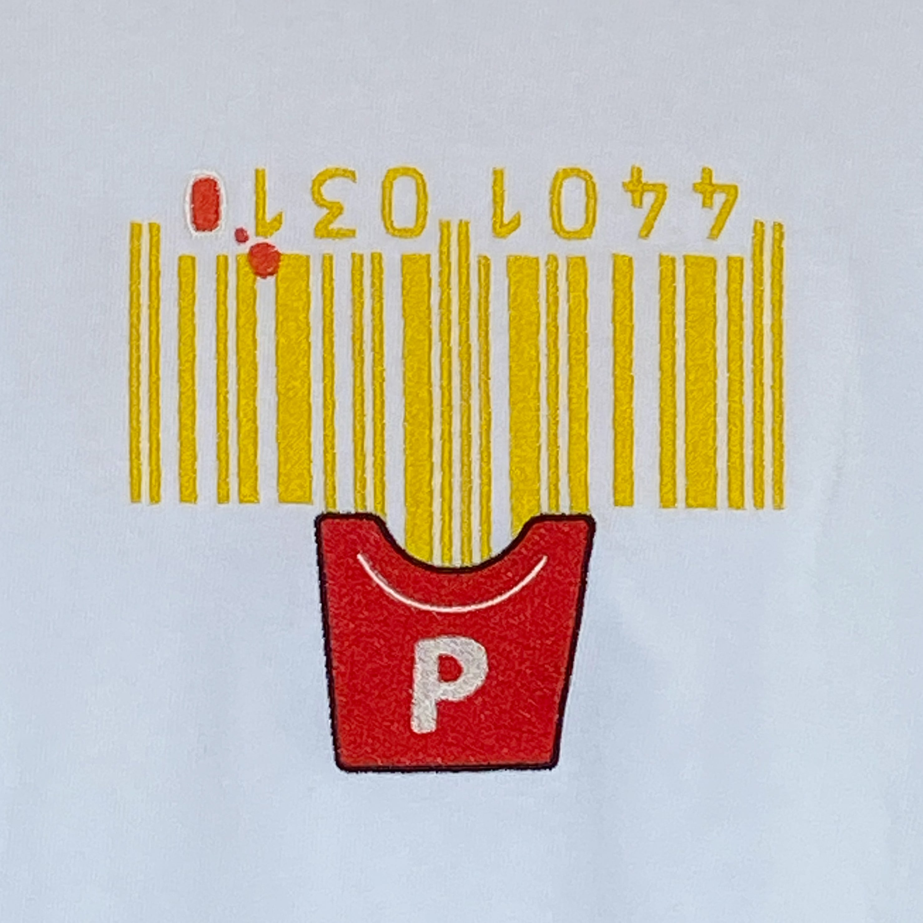 刺繍☆半袖Tシャツ／へんなバーコード！？ | 440design