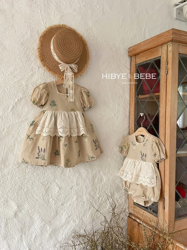 《即納》《hibyebebe》Summer garden onepiece