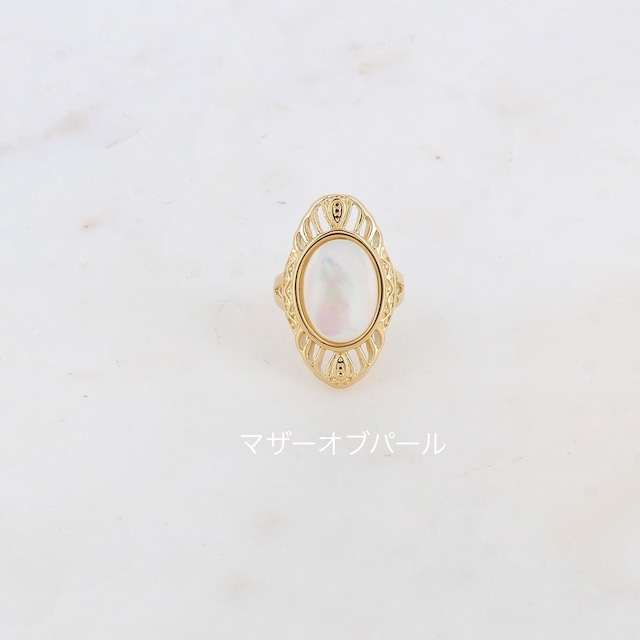 【ikita paris】-Natural Stone Ring- 3Color IKR223