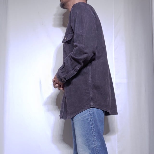 1990s FIVE BROTHER Heavy Flannel Shirt CHAMOIS CLOTH Black USA