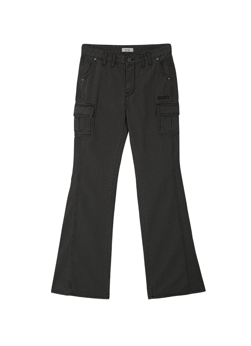 韓国製 ASON アズオン MINUTES CARGO PANTS S 11/28発送 [as”on] MINUTES CARGO PANTS / CHARCOAL 正規品 韓国
