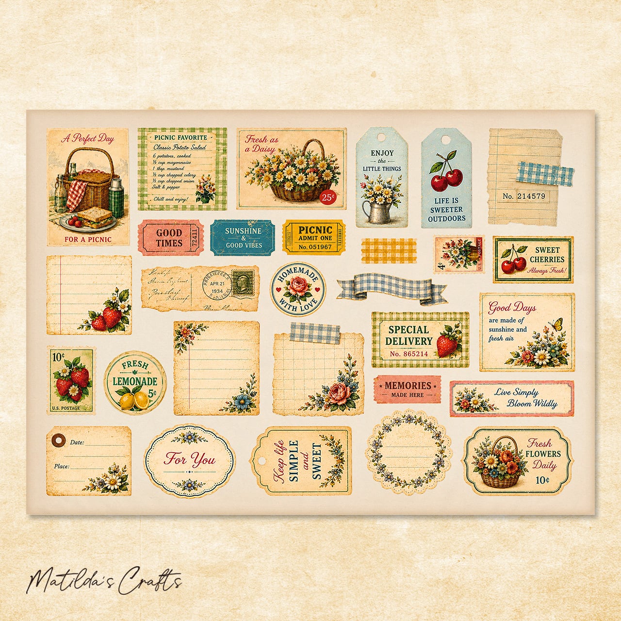 コラージュシート MA-0021 | Matilda's Crafts