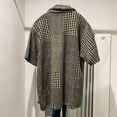 stussy ステューシー MIXED PATTERN JERSEY SHIRT 半袖シャツ ブラック  