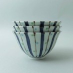 染錦ダミ十草(青・緑) ASA飯碗