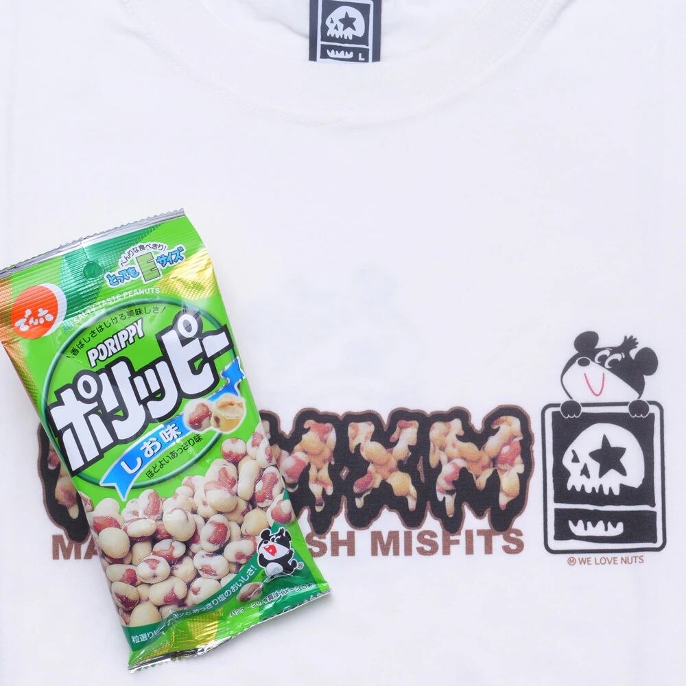 mmm 6つおまとめ商品 でん六 x MxMxM 】“WE LOVE NUTS” TEE (エアーフレッシュナー付き