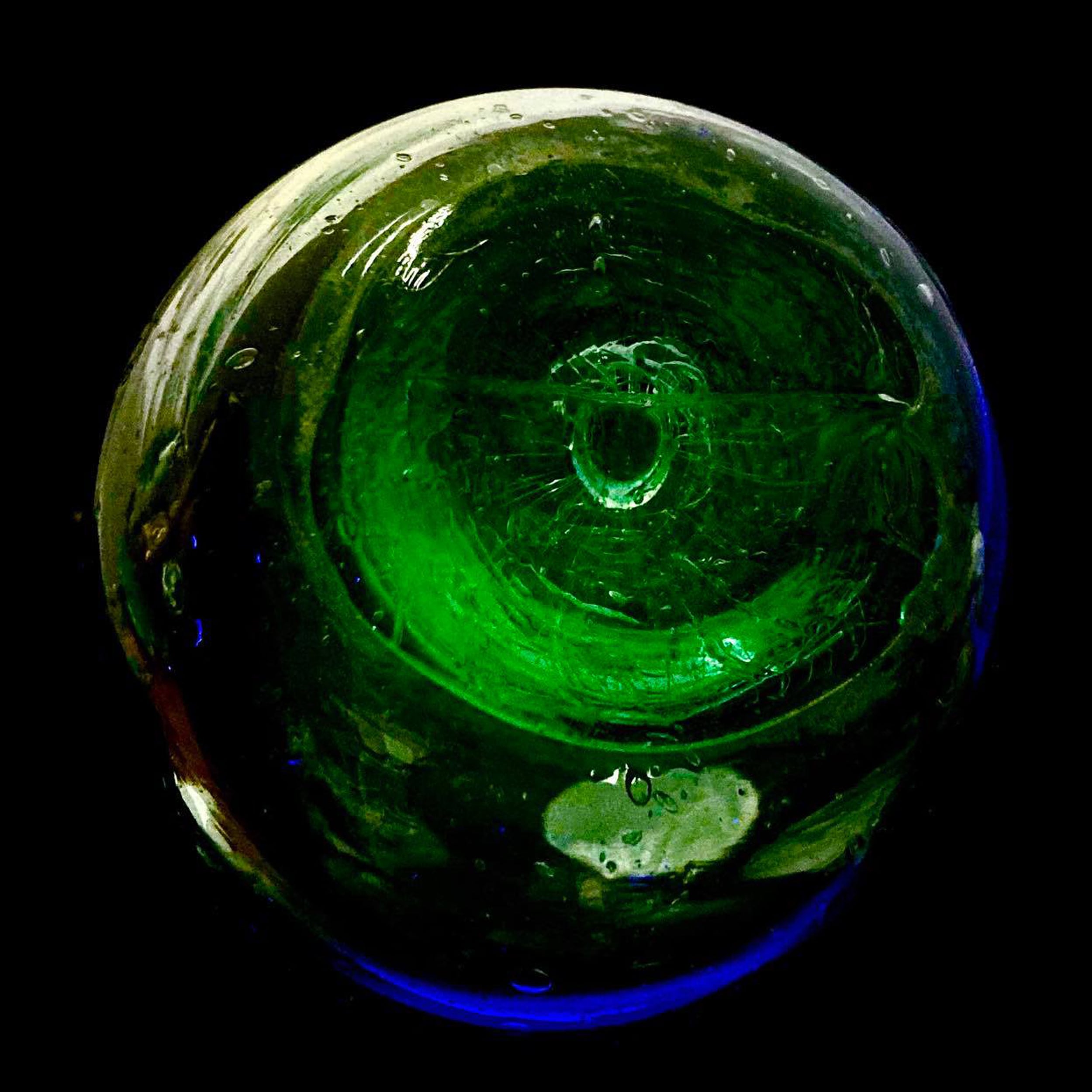 浮き球（ウランガラス）３個セット 大正〜昭和初期 369ストーン（ミロクストーン）