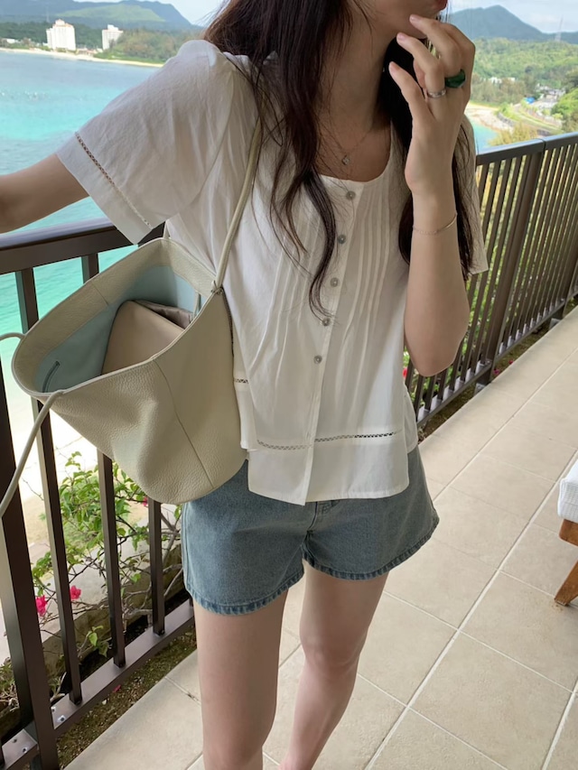 (予約) pretty young thing / Smoothie short denim 1color