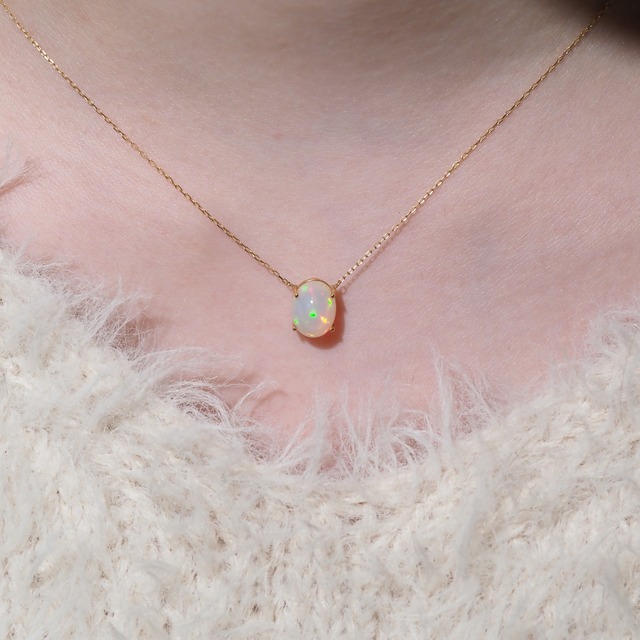 オパール 1.2ct ネックレス k18