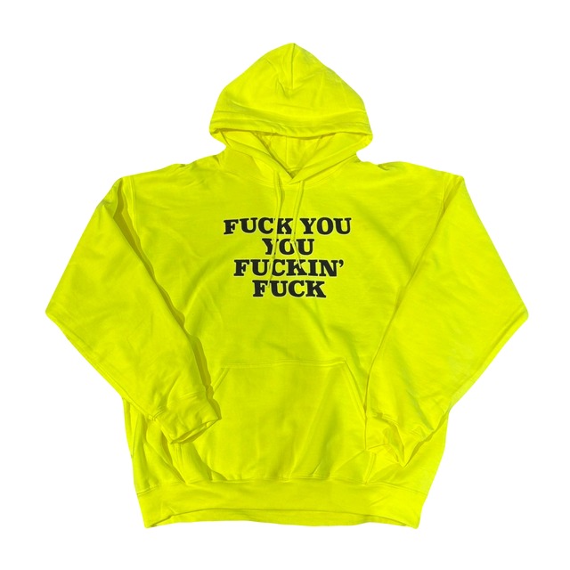 RIVERSIDE BASE 「FUCKIN' FUCK」PULLOVER HOODIE SAFETY GREEN