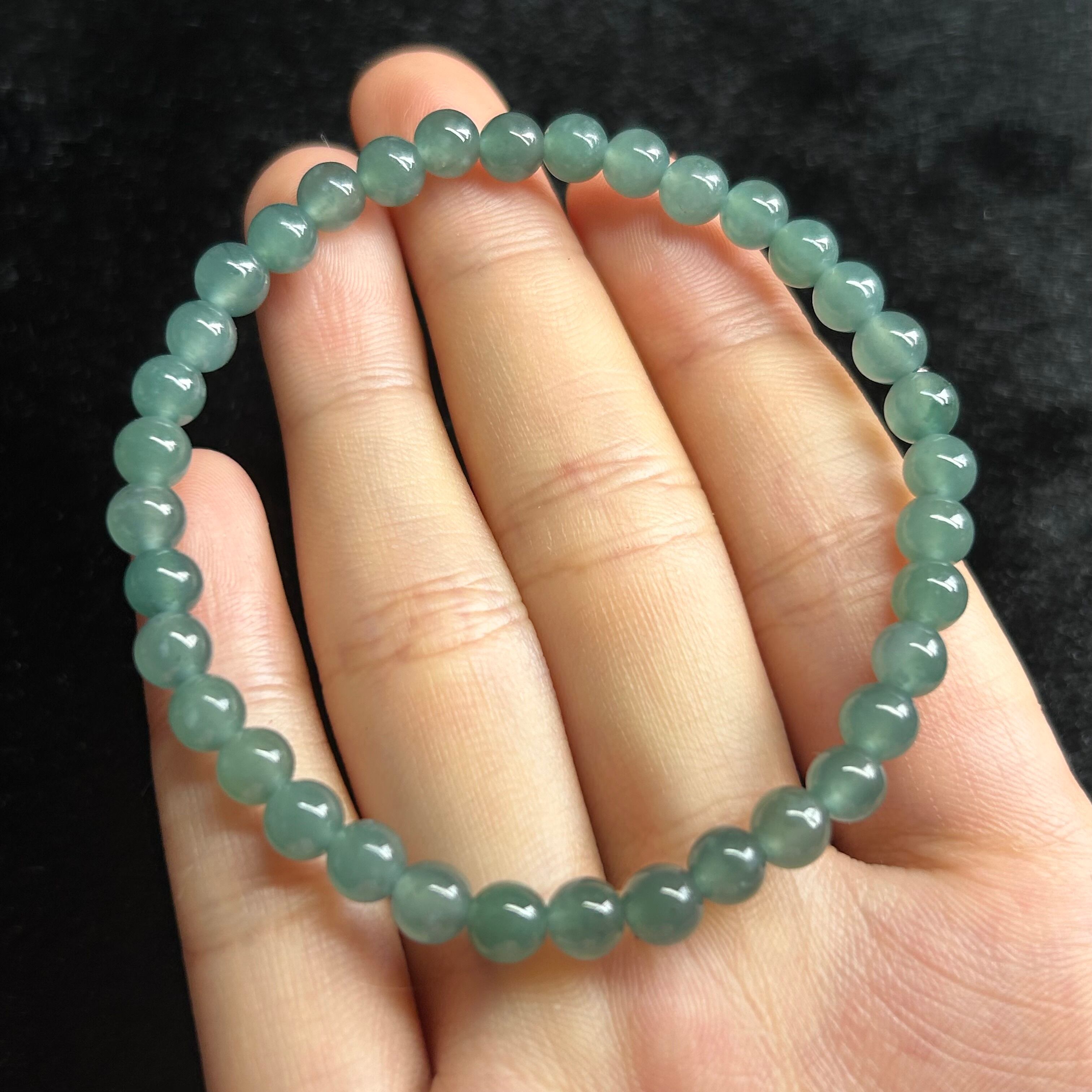 本翡翠ブレスレット グァテマラ産 氷種ヒスイ 天然石 パワーストーン