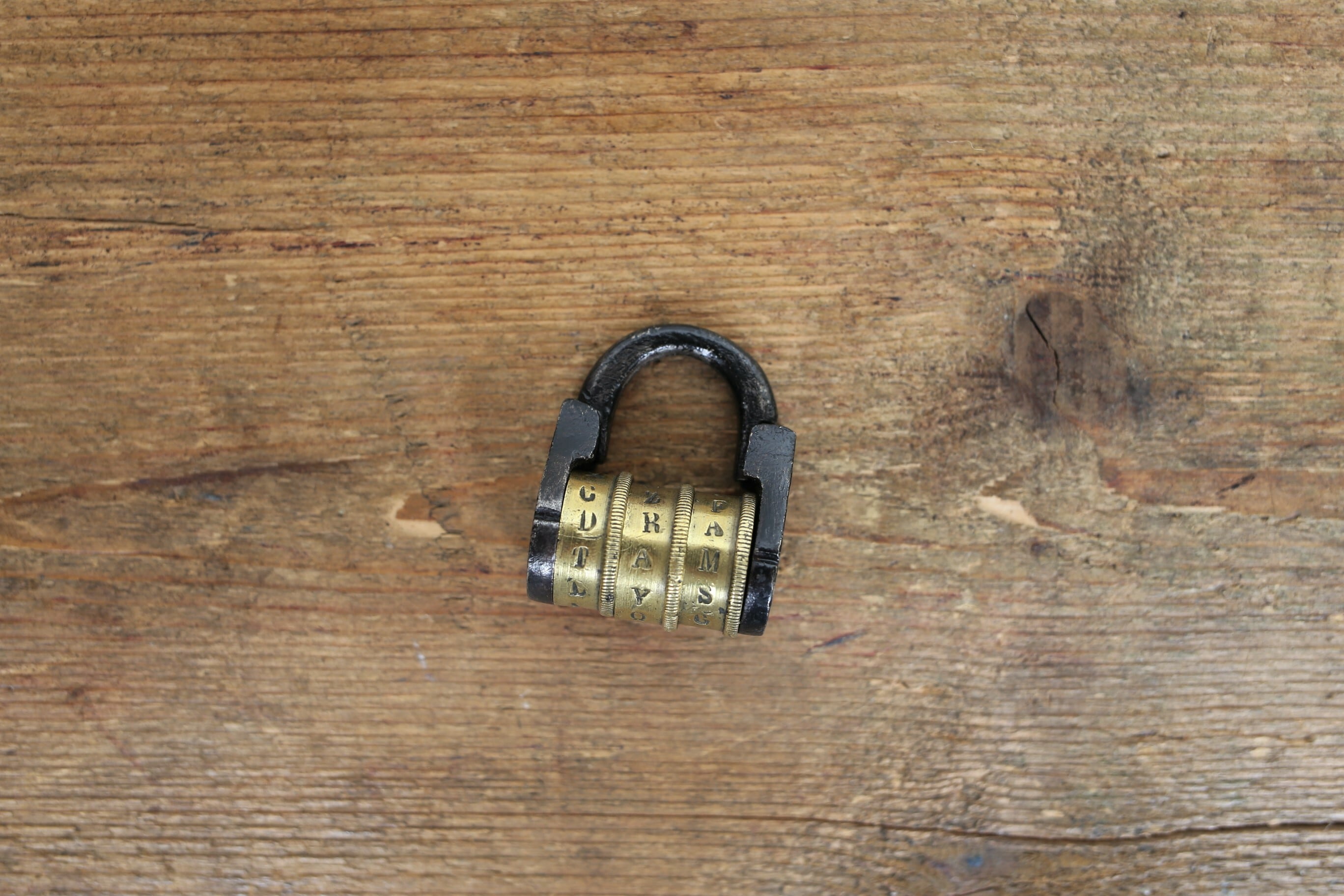 フランス アンティーク ヴィンテージ アルファベット ダイヤル式 南京錠 3桁 | EMUPARIS powered by BASE